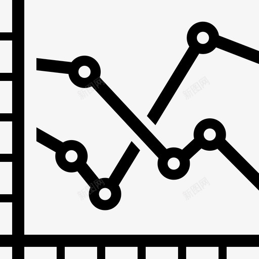折线图图表统计图标svg_新图网 https://ixintu.com 图表 图表图标 折线图 统计
