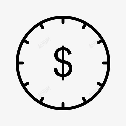 时间就是金钱时钟生意图标svg_新图网 https://ixintu.com 时钟 时间就是金钱 生意