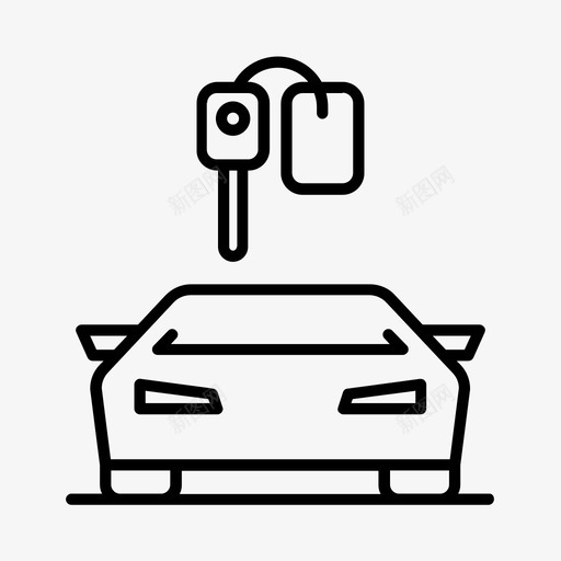 租车车经销商图标svg_新图网 https://ixintu.com 汽车和汽车服务 租车 经销商 车 钥匙