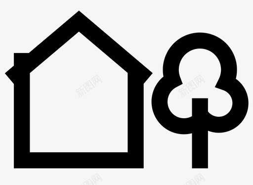 户外屋家庭家图标图标