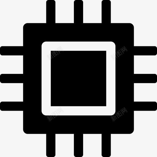 微芯片电路计算机图标svg_新图网 https://ixintu.com cpu 处理器 微芯片 数字技术填充 电路 硬件 计算机