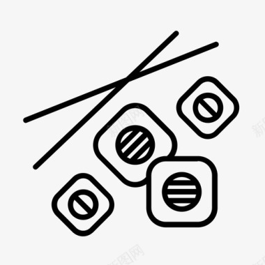 寿司亚洲食品筷子图标图标