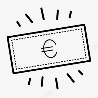 欧元钞票乐趣金钱图标图标