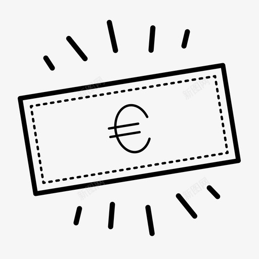 欧元钞票乐趣金钱图标svg_新图网 https://ixintu.com 乐趣 欧元钞票 金融 金钱
