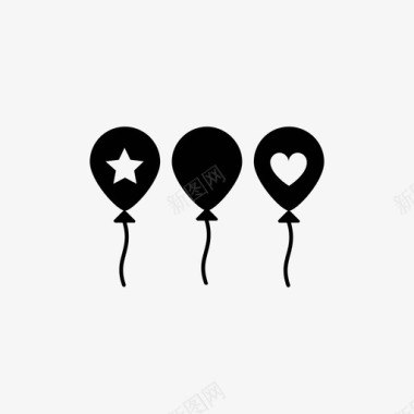 气球氦气球爱情图标图标
