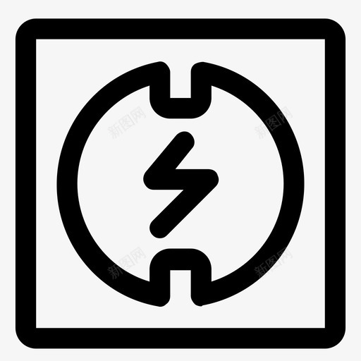 高压电气照明图标svg_新图网 https://ixintu.com 技术 插座 照明 电气 高压