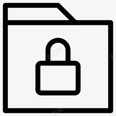 文件夹锁文件夹行图标图标