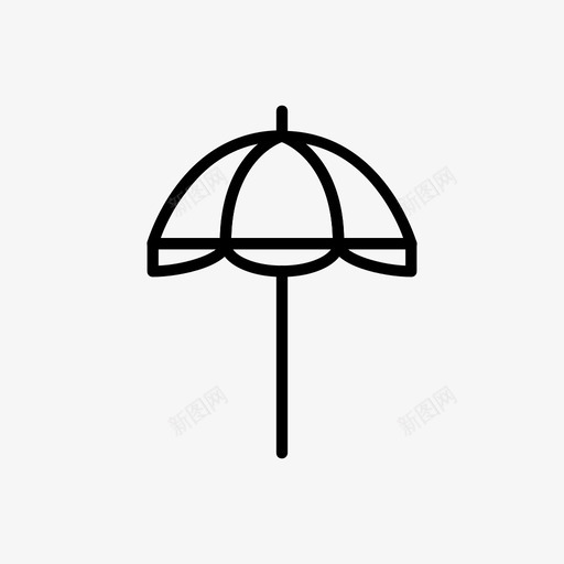 伞海滩雨图标svg_新图网 https://ixintu.com 伞 夏 沙滩伞 海滩 阴 雨