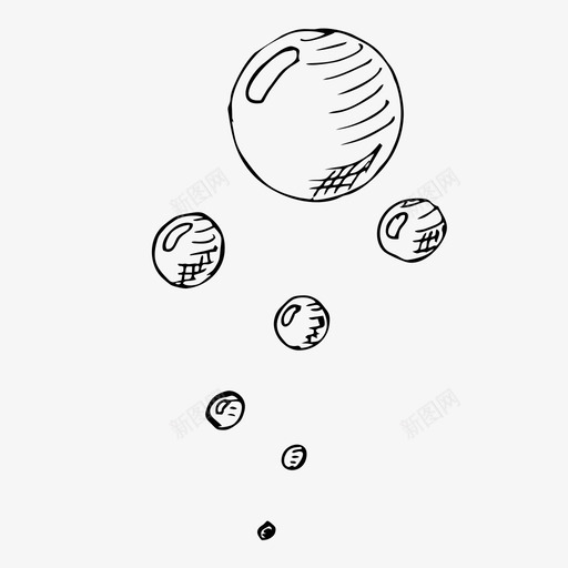 气泡圆形素描图标svg_新图网 https://ixintu.com 圆形 手绘 气泡 水 素描