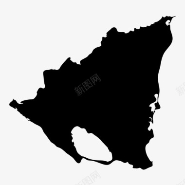 尼加拉瓜中美洲地理图标图标