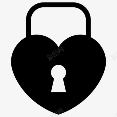 爱情锁心钥匙图标图标