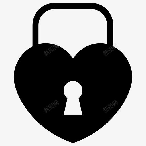 爱情锁心钥匙图标svg_新图网 https://ixintu.com 婚礼 心 浪漫 爱 爱情和浪漫雕文图标 爱情锁 钥匙