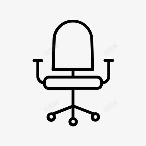 办公椅家具转椅图标svg_新图网 https://ixintu.com 办公椅 家具 转椅 轮椅