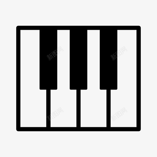 钢琴键键盘杂项三字形风格图标svg_新图网 https://ixintu.com 杂项三字形风格 钢琴键 键盘