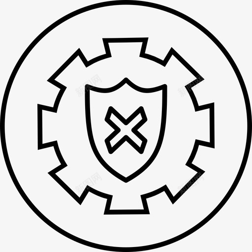设置装备保护图标svg_新图网 https://ixintu.com 保护 安全 网络开发 装备 设置 防护