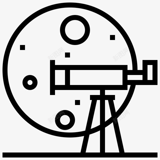 望远镜宇航员宇宙航行图标svg_新图网 https://ixintu.com 太空 太空和太空 宇宙航行 宇航员 望远镜 行星