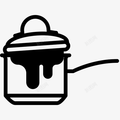 带泡沫的炊具煮沸烹饪图标svg_新图网 https://ixintu.com 带泡沫的炊具 烹饪 煮沸 盖子 美味的锅和平底锅 锅