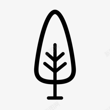 树植物学叶子图标图标
