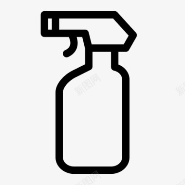 清洁喷雾瓶子液体图标图标