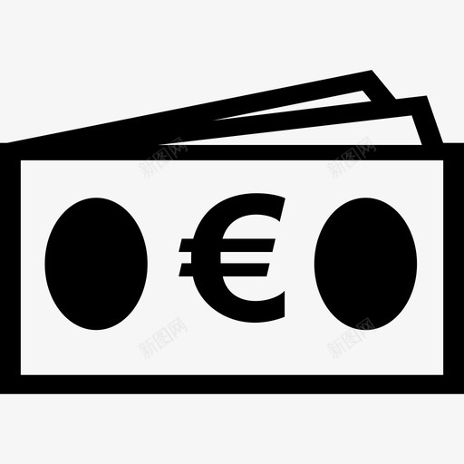 欧元票据货币经济图标svg_新图网 https://ixintu.com 欧元票据 经济 货币