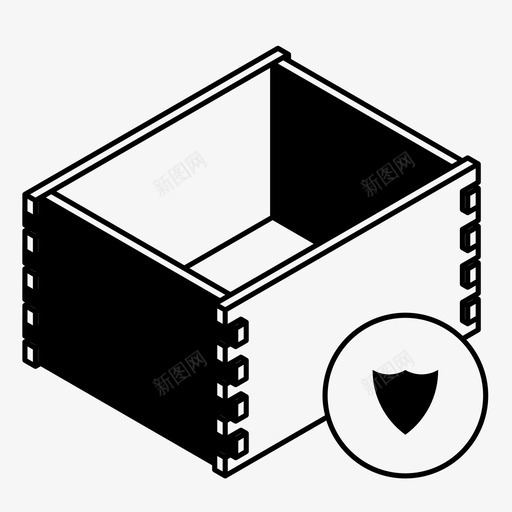 玩具盒送货订单安全图标svg_新图网 https://ixintu.com 保护订单 安全储存 玩具盒 盒子 订单安全 运输 送货