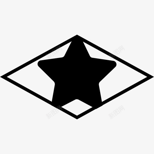 星星最爱喜欢图标svg_新图网 https://ixintu.com 喜欢 星星 最爱 菱形图标