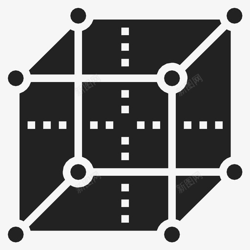 快速原型连接立方体图标svg_新图网 https://ixintu.com 尺寸 快速原型 立方体 组织 计划 连接