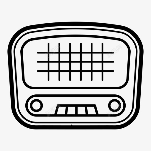 复古收音机收音机变速器图标svg_新图网 https://ixintu.com 变速器 复古收音机 收音机