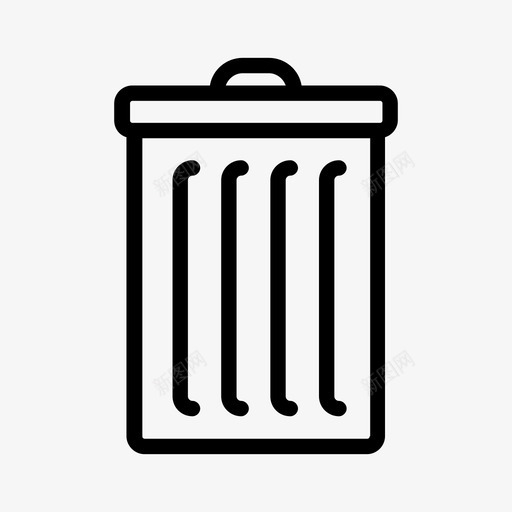 垃圾桶删除垃圾图标svg_新图网 https://ixintu.com 删除 回收站 垃圾 垃圾桶 苹果经典图标
