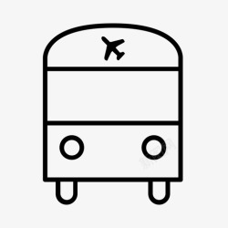 穿梭机场班车机场班车巴士乘客图标高清图片