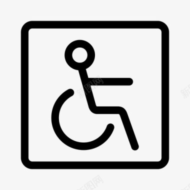 残疾人轮椅图标图标