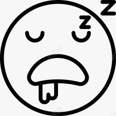 睡眠表情符号表情图标图标