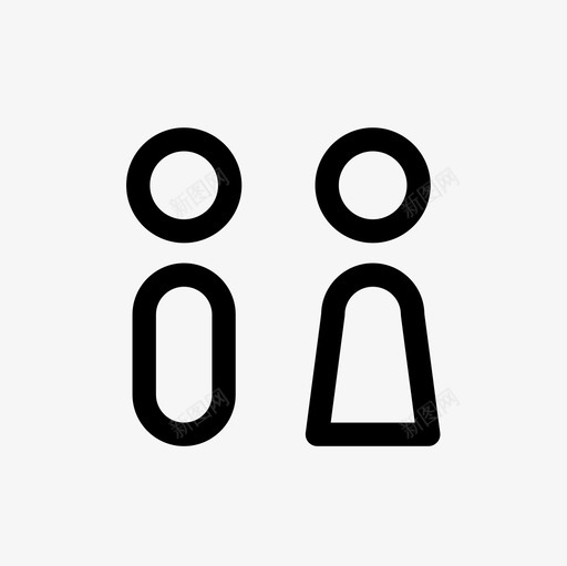性别性别符号卫生间图标svg_新图网 https://ixintu.com 卫生间 性 性别 性别符号 性别轮廓图标集