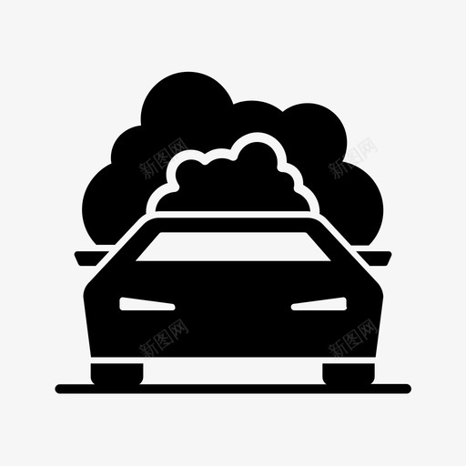 汽车烟雾污染烟雾图标svg_新图网 https://ixintu.com 污染 汽车和汽车服务雕文 汽车烟雾 烟雾 车辆