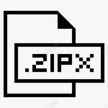 zipx文件扩展名格式图标图标