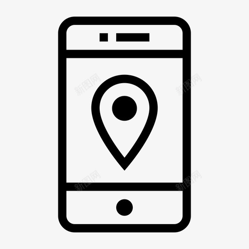 手机地图手机gps图标svg_新图网 https://ixintu.com gps iphone 位置 手机 手机地图 硬件和设备