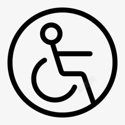 截瘫残疾标志残疾截瘫图标高清图片