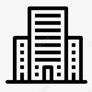 建筑物城市摩天大楼图标图标