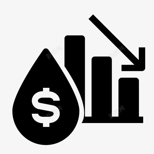 油价景气图下跌图标svg_新图网 https://ixintu.com 下跌 工业油气动力稳健 景气图 油价