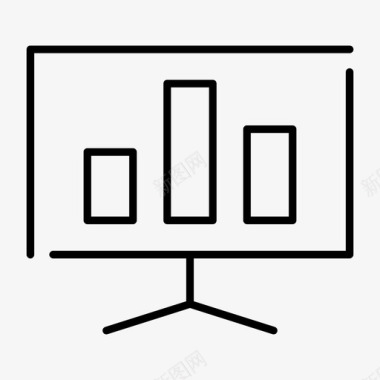 统计黑板统计图图标图标