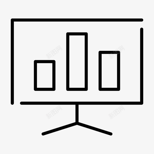 统计黑板统计图图标svg_新图网 https://ixintu.com 统计 统计图 贸易差额灯 黑板