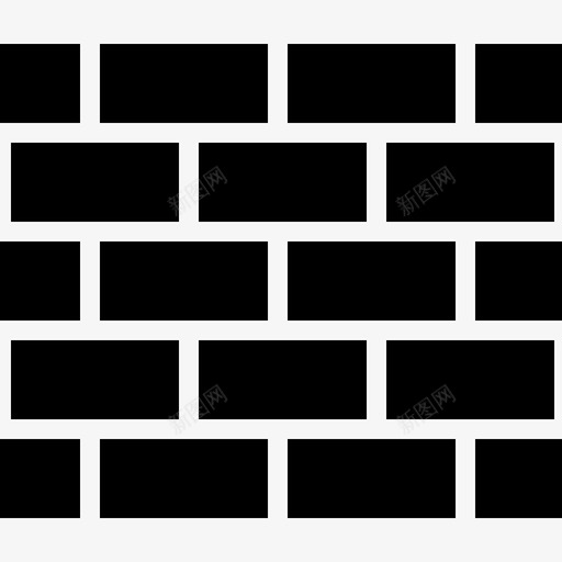墙砖块建筑图标svg_新图网 https://ixintu.com 墙 建筑 砖块 腹板构件