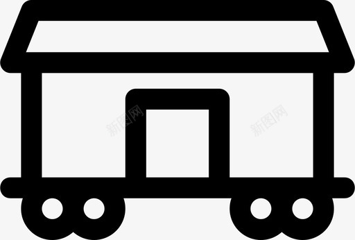 火车货物车厢图标svg_新图网 https://ixintu.com 全球物流 火车 货物 车厢 运输 铁路