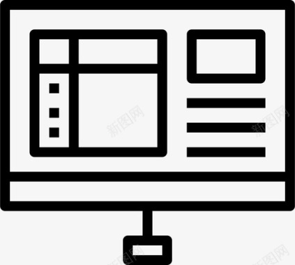 笔记本电脑商务教育图标图标