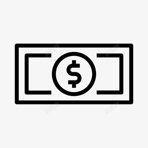 美元钞票银币现金图标svg_新图网 https://ixintu.com 付款和取款 现金 美元钞票 货币 银币