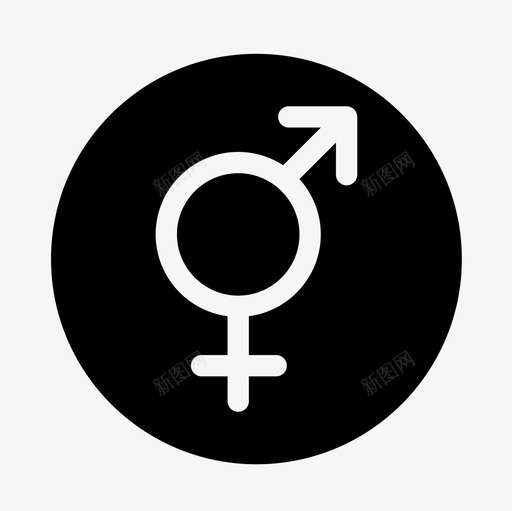 bigendergendersymbolgender圆形实心图标集svg_新图网 https://ixintu.com bigender gendersymbol gender圆形实心图标集