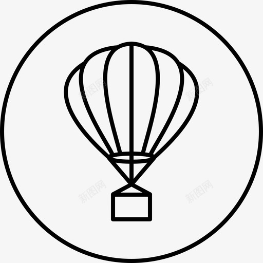 气球空气飞机图标svg_新图网 https://ixintu.com 冒险第3部分 气球 热 空气 飞机