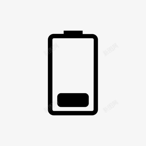 低电量移动电池图标svg_新图网 https://ixintu.com 低电量 移动电池