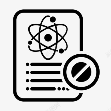 科学文件停止注释纸张图标图标