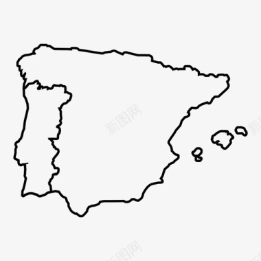葡萄牙地图国家欧洲图标图标